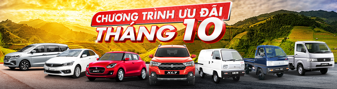 SUZUKI THÔNG BÁO CHƯƠNG TRÌNH ƯU ĐÃI THÁNG 10