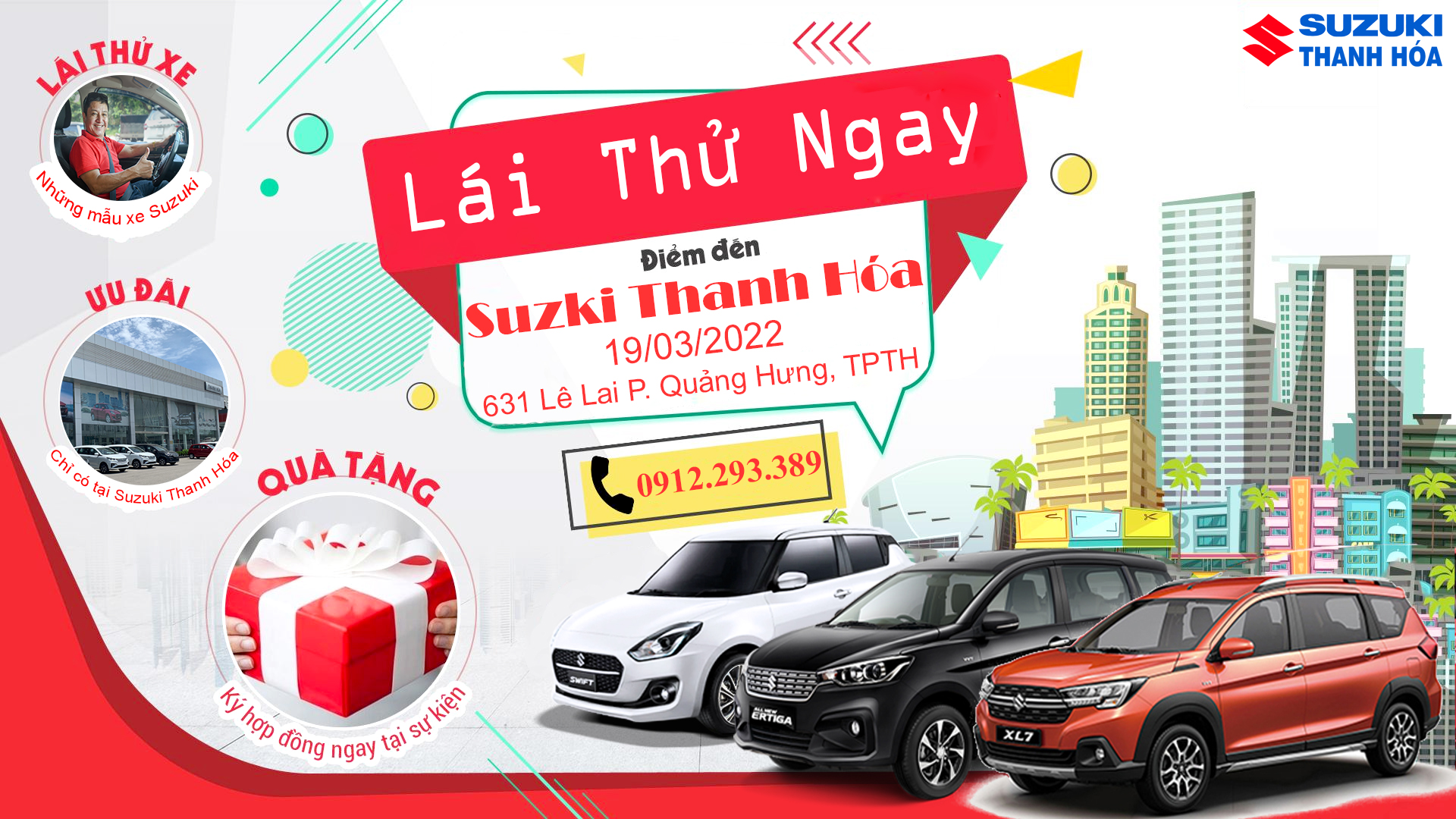 SỰ KIỆN TRƯNG BÀY VÀ LÁI THỬ XE SUZUKI 19/03/2022