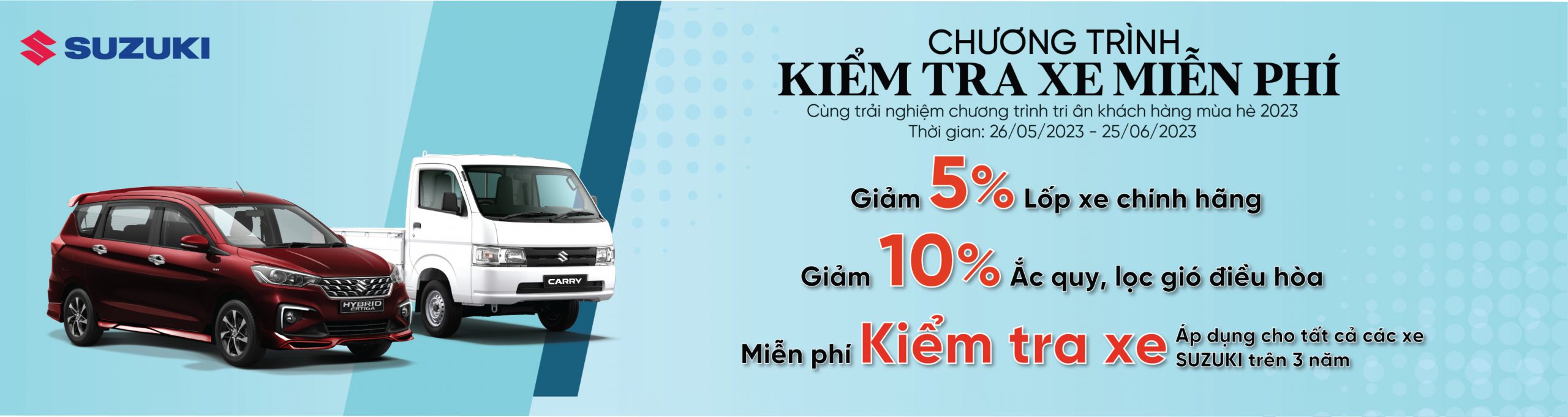 CHƯƠNG TRÌNH KIỂM TRA XE SUZUKI MIỄN PHÍ NĂM 2023