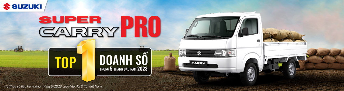 SUZUKI CARRY PRO DẪN ĐẦU THỊ TRƯỜNG XE THƯƠNG MẠI CỠ NHỎ TRONG 5 THÁNG ĐẦU NĂM 2023