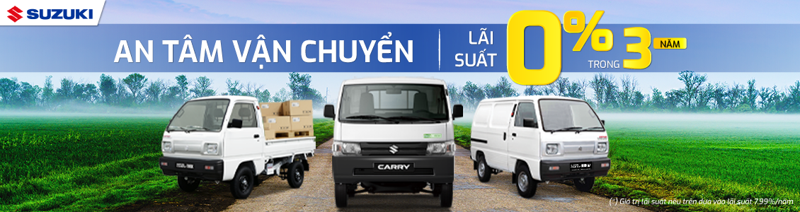 MUA TẢI SUZUKI, NHẬN NGAY ƯU ĐÃI 0% LÃI SUẤT TRONG 36 THÁNG, GIÁ TRỊ ĐẾN 35 TRIỆU