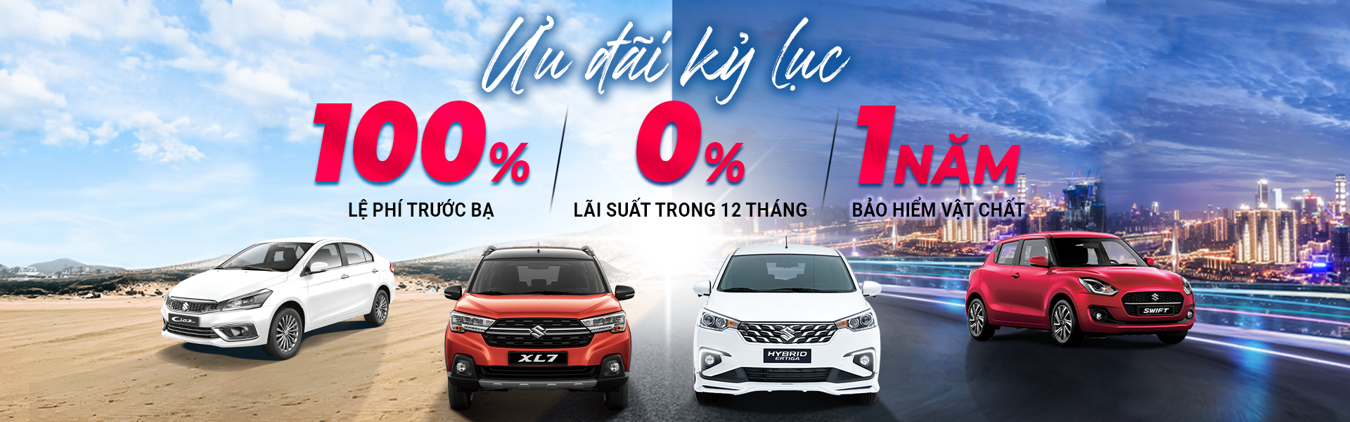 TẶNG 100% PHÍ TRƯỚC BẠ, VIỆT NAM SUZUKI ƯU ĐÃI KỶ LỤC TRONG THÁNG 9