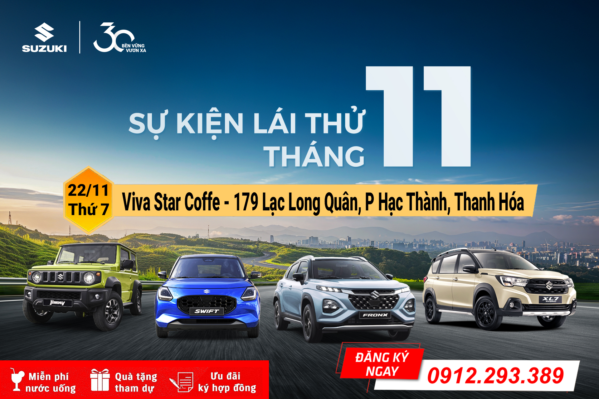 THÁNG 11 – LÁI THỬ HỨNG KHỞI CÙNG SUZUKI THANH HÓA